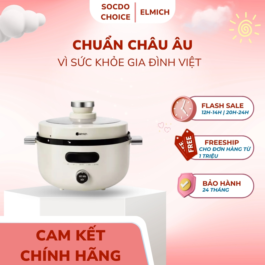 Nồi áp suất điện đa năng 2 ngăn Elmich PCE-8576 dung tích 3.5L