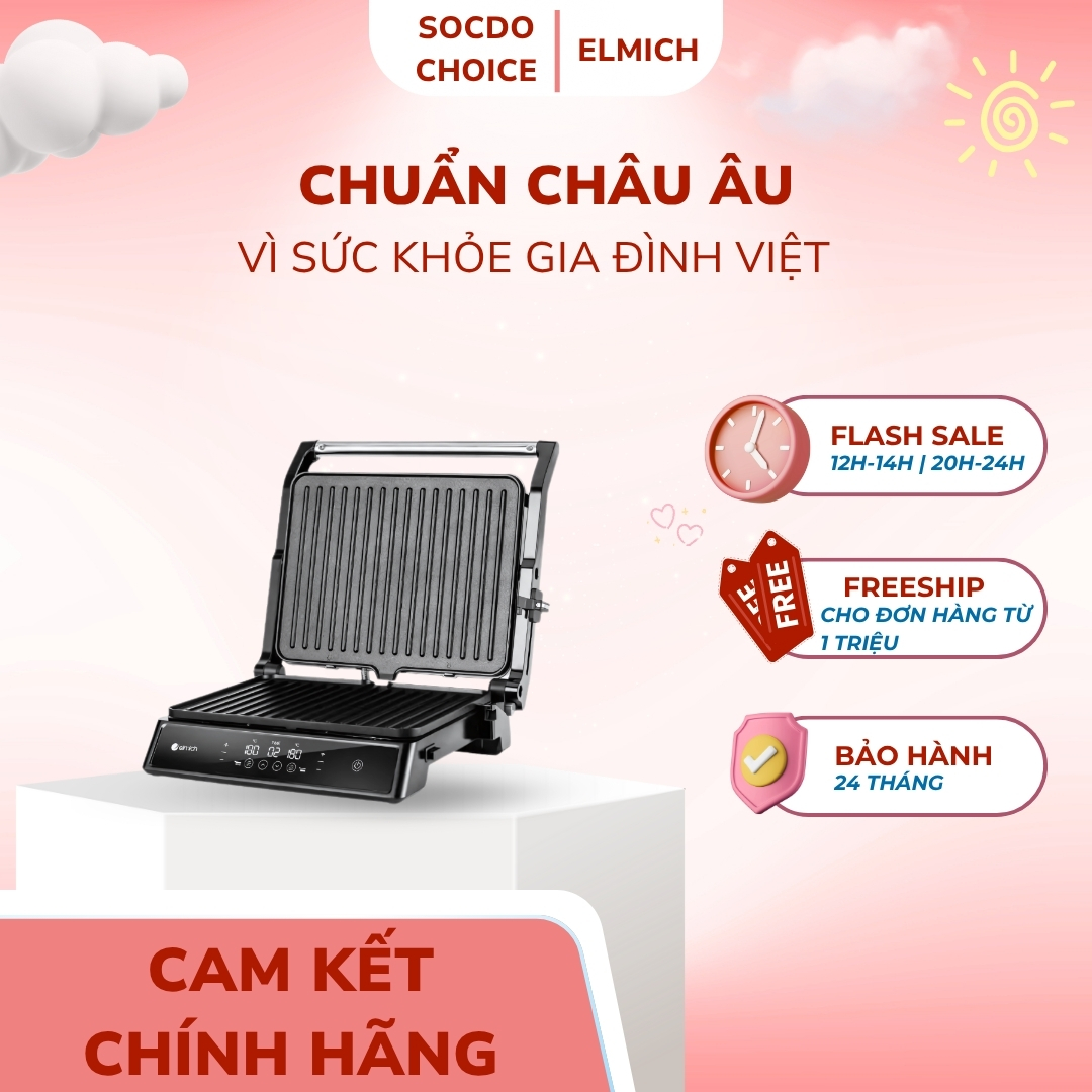 Vỉ nướng điện gấp gọn Elmich EGE-8579
